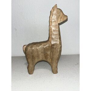 Peru Wooden Llama Alpaca Wood Carved Figurine Sculpture Paperweight Woodflair